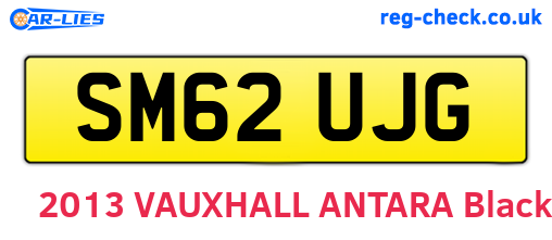 SM62UJG are the vehicle registration plates.