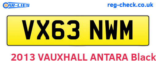 VX63NWM are the vehicle registration plates.