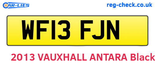 WF13FJN are the vehicle registration plates.