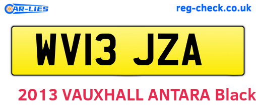 WV13JZA are the vehicle registration plates.