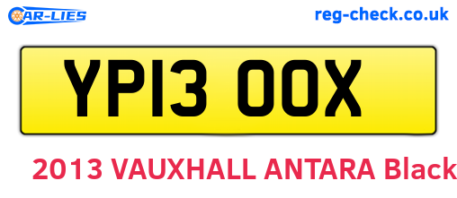YP13OOX are the vehicle registration plates.