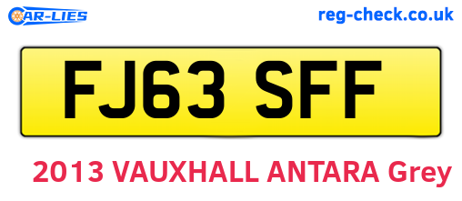 FJ63SFF are the vehicle registration plates.
