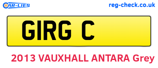G1RGC are the vehicle registration plates.