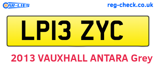 LP13ZYC are the vehicle registration plates.