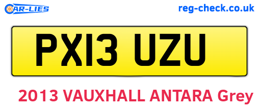 PX13UZU are the vehicle registration plates.