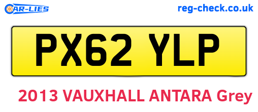 PX62YLP are the vehicle registration plates.