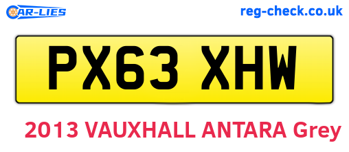 PX63XHW are the vehicle registration plates.