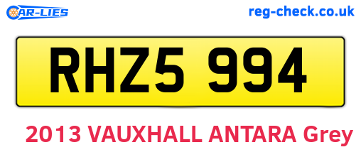 RHZ5994 are the vehicle registration plates.