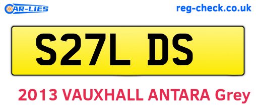 S27LDS are the vehicle registration plates.