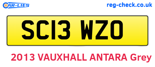 SC13WZO are the vehicle registration plates.