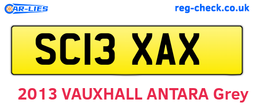 SC13XAX are the vehicle registration plates.