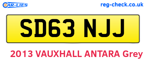 SD63NJJ are the vehicle registration plates.
