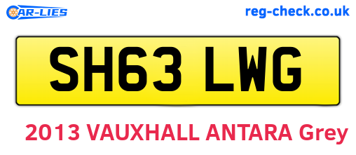 SH63LWG are the vehicle registration plates.