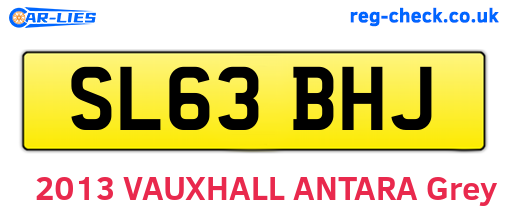 SL63BHJ are the vehicle registration plates.