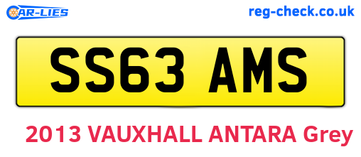SS63AMS are the vehicle registration plates.