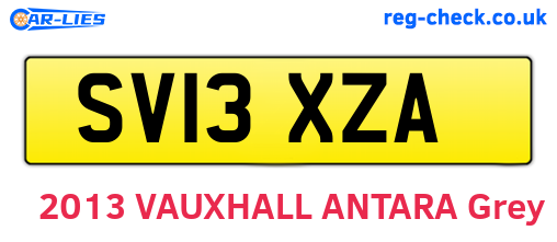 SV13XZA are the vehicle registration plates.