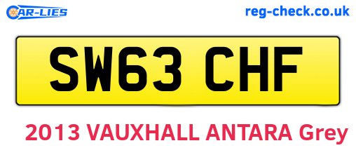 SW63CHF are the vehicle registration plates.