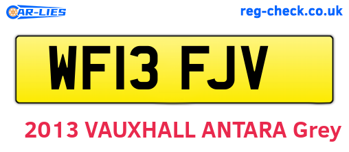 WF13FJV are the vehicle registration plates.