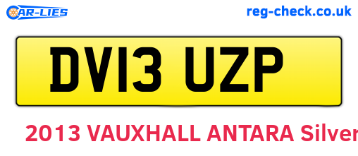 DV13UZP are the vehicle registration plates.