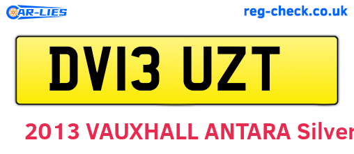 DV13UZT are the vehicle registration plates.