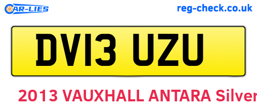 DV13UZU are the vehicle registration plates.