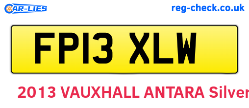 FP13XLW are the vehicle registration plates.