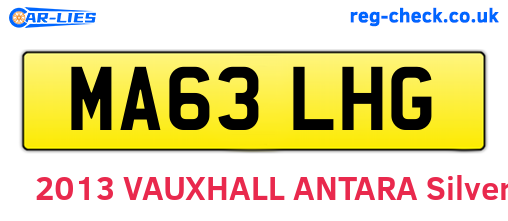 MA63LHG are the vehicle registration plates.