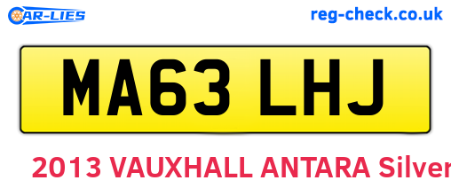 MA63LHJ are the vehicle registration plates.