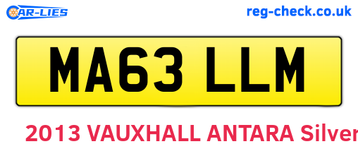 MA63LLM are the vehicle registration plates.