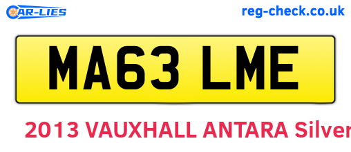 MA63LME are the vehicle registration plates.