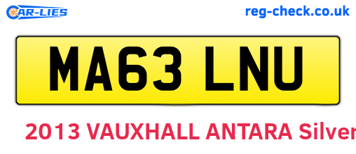 MA63LNU are the vehicle registration plates.