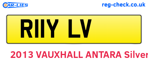 R11YLV are the vehicle registration plates.