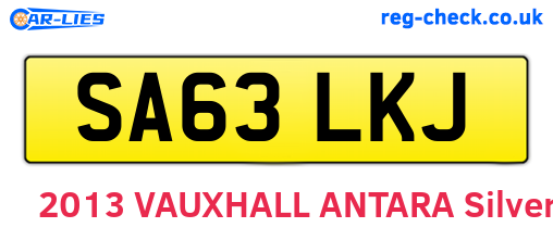 SA63LKJ are the vehicle registration plates.