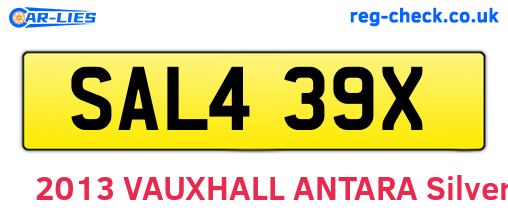 SAL439X are the vehicle registration plates.