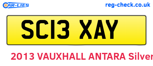 SC13XAY are the vehicle registration plates.