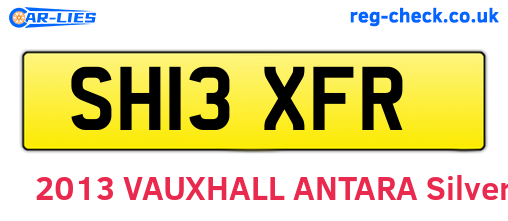 SH13XFR are the vehicle registration plates.