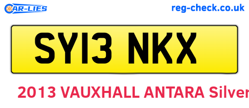 SY13NKX are the vehicle registration plates.