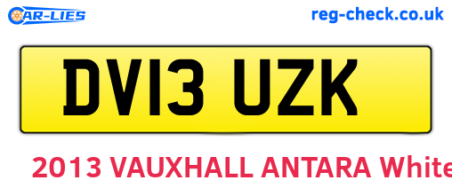 DV13UZK are the vehicle registration plates.