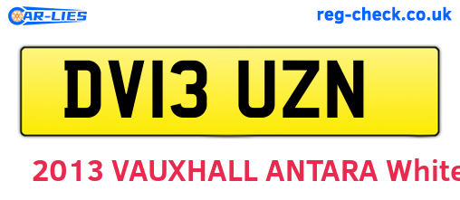 DV13UZN are the vehicle registration plates.