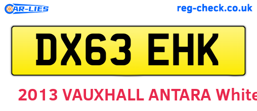 DX63EHK are the vehicle registration plates.