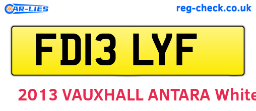 FD13LYF are the vehicle registration plates.