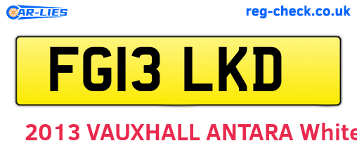 FG13LKD are the vehicle registration plates.