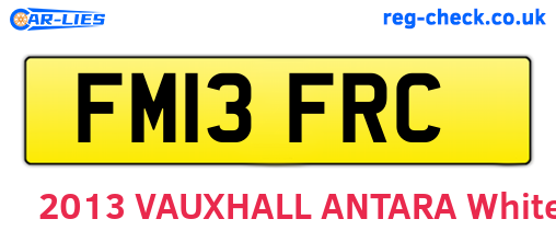 FM13FRC are the vehicle registration plates.
