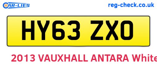 HY63ZXO are the vehicle registration plates.