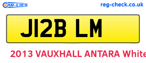 J12BLM are the vehicle registration plates.