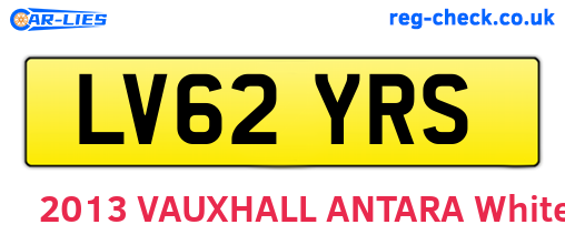 LV62YRS are the vehicle registration plates.