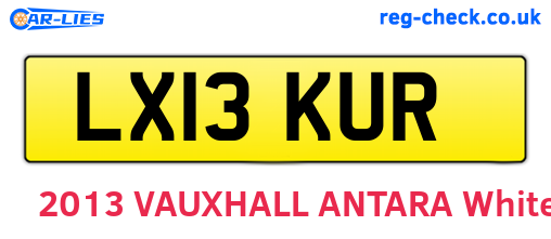 LX13KUR are the vehicle registration plates.