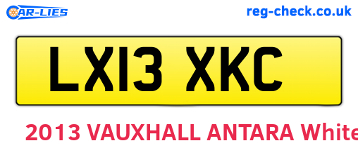LX13XKC are the vehicle registration plates.