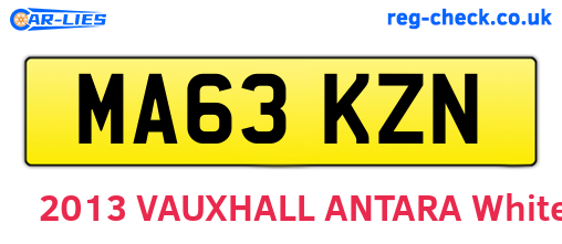 MA63KZN are the vehicle registration plates.
