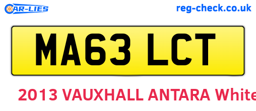 MA63LCT are the vehicle registration plates.